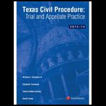 Texas Civil Proc.  Trial and Appel. Practice