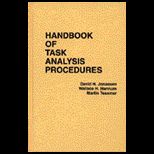 Handbook of Task Analysis Procedures