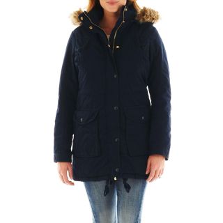 Hooded Twill Parka   Talls, Darkest Sky, Womens