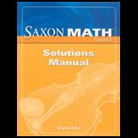 Saxon Math Course 3 Solution Manual 2007