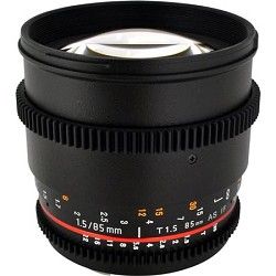 Rokinon 85mm T1.5 Aspherical Cine Lens for Nikon Mount