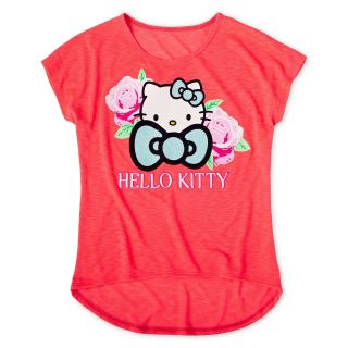 Hello Kitty High Low, Short Sleeve Tee   Girls 4 16, Neon Water, Girls