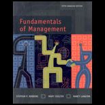 Fundamentals of Management   With CD CANADIAN<