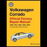 Volkswagen Corrado Official Factory Repair Manual, 1990 1994
