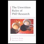 Unwritten Rules of Phd Research