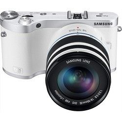 Samsung NX300 Mirrorless Digital Camera with 20 50mm F/3.5 5.6 ED II Lens (White