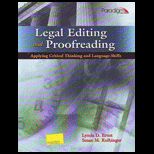 Legal Editing and Proofreading Text