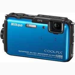 Nikon COOLPIX AW110 16MP Waterproof Shockproof Freezeproof Blue Digital Camera R
