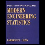 Modern Engineering Statistics   Student Solutions Manual