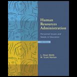 Human Resources Administration  Personnel Issues and Needs in Education