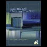 Bader Reading and Language Inventory  With DVD