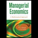 Managerial Economics A Mathematical Approach