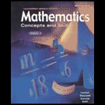 Math  Concepts & Skills, Course 2   California Edition