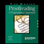 Basics  Proofreading  A Programmed Approach / Text Only