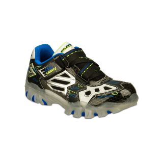 Skechers Ground Effect Light up Boys Shoes, Black/Silver, Boys