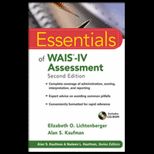 Essentials of Wais IV Assessment   With CD