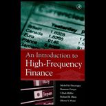 Introduction to High Frequency Finance