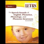Letrs Module 2  Speech Sounds of English