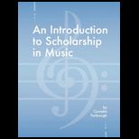 Introduction to Scholarship in Music