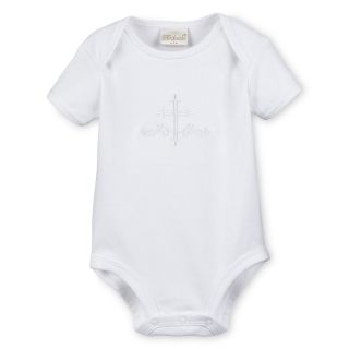 Keepsake Embroidered Christening Bodysuit   newborn 12m, White, White