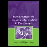 Best Practices for Teaching Intro. to Psycho.