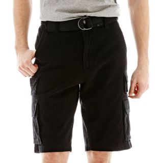 Plugg Treviso Cargo Shorts, Black, Mens