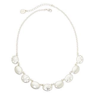 Liz Claiborne Silver Tone Collar Necklace, Gray
