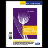 Essentials of College Algebra with Modeling and Visualization, Books A La Carte (Loose)