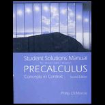Precalculus in Context Concepts and Project for the Real World Student Solution Manual