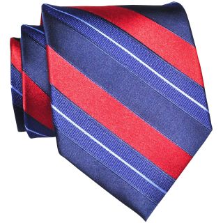 Stafford Graham Stripe Tie, Red, Mens