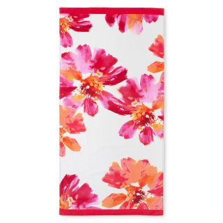 JCP Home Collection  Home Floral Beach Towel, Orange/Pink