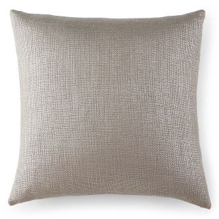 Metallic Heavy Texture 20 Square Decorative Pillow, Silver