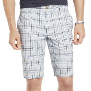 Izod Plaid Seersucker Shorts, Midnight, Mens