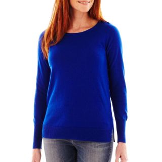 A.N.A Crewneck Pullover Sweater   Talls, Blue, Womens