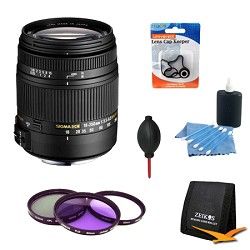 Sigma 18 250mm F3.5 6.3 DC OS HSM Lens for Canon EOS w/ 62mm Filter Pro Lens Kit