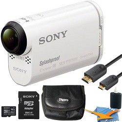 Sony HDRAS100V/W High Definition POV Action Video Camera 16GB Kit