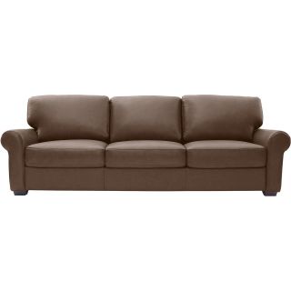 Leather Possibilities Roll Arm 96 Sofa, Mink