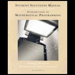 Introduction to Mathematical Programming  Volume 1 (Student Solutions Manual / With CD)