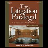 Litigation Paralegal  A Systems Approach   Text Only