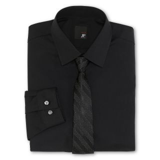 JF J.Ferrar JF J. Ferrar Boxed Shirt and Tie Set, Black, Mens