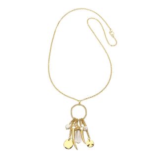 PALOMA & ELLIE Simulated Pearl & Mixed Metal Charms Necklace, Womens
