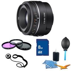 Sony SAL85F28   85mm f/2.8 SAM Mid range Telephoto Lens Essentials Kit