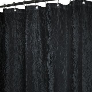 Park B Smith Park B. Smith Crinkle Chintz Watershed Shower Curtain, Black