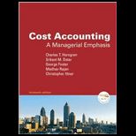 Cost Accounting  A Managerial Emphasis   With Access Card