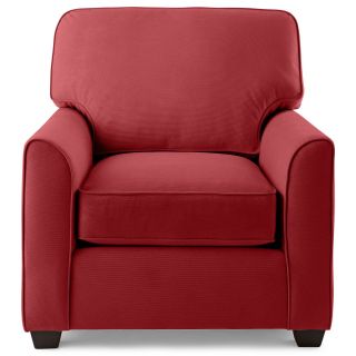 Possibilities Sharkfin Arm Chair, Berry