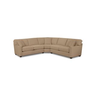 Possibilities Sharkfin Arm 3 pc. Left Arm Sofa Sectional, Latte
