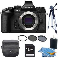 Olympus OM D E M1 Compact System Camera with 16MP and 3 Inch LCD Body Only Kit
