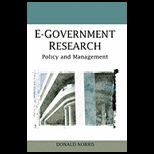 E Government Research Policy and Mana