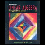Introductory Linear Algebra  An Applied First Course  With Student Solution Manual
