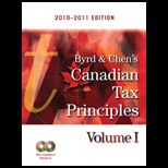 Byrd and Chens Canadian Tax Principles 10 11, Volume 1 and 2   With Study Guide and 2 CDs